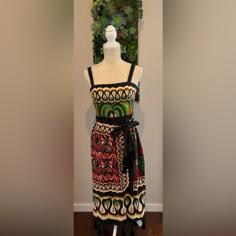 NWT Farm Rio Coconut Tree Flow midi dress - Picture 3 of 5